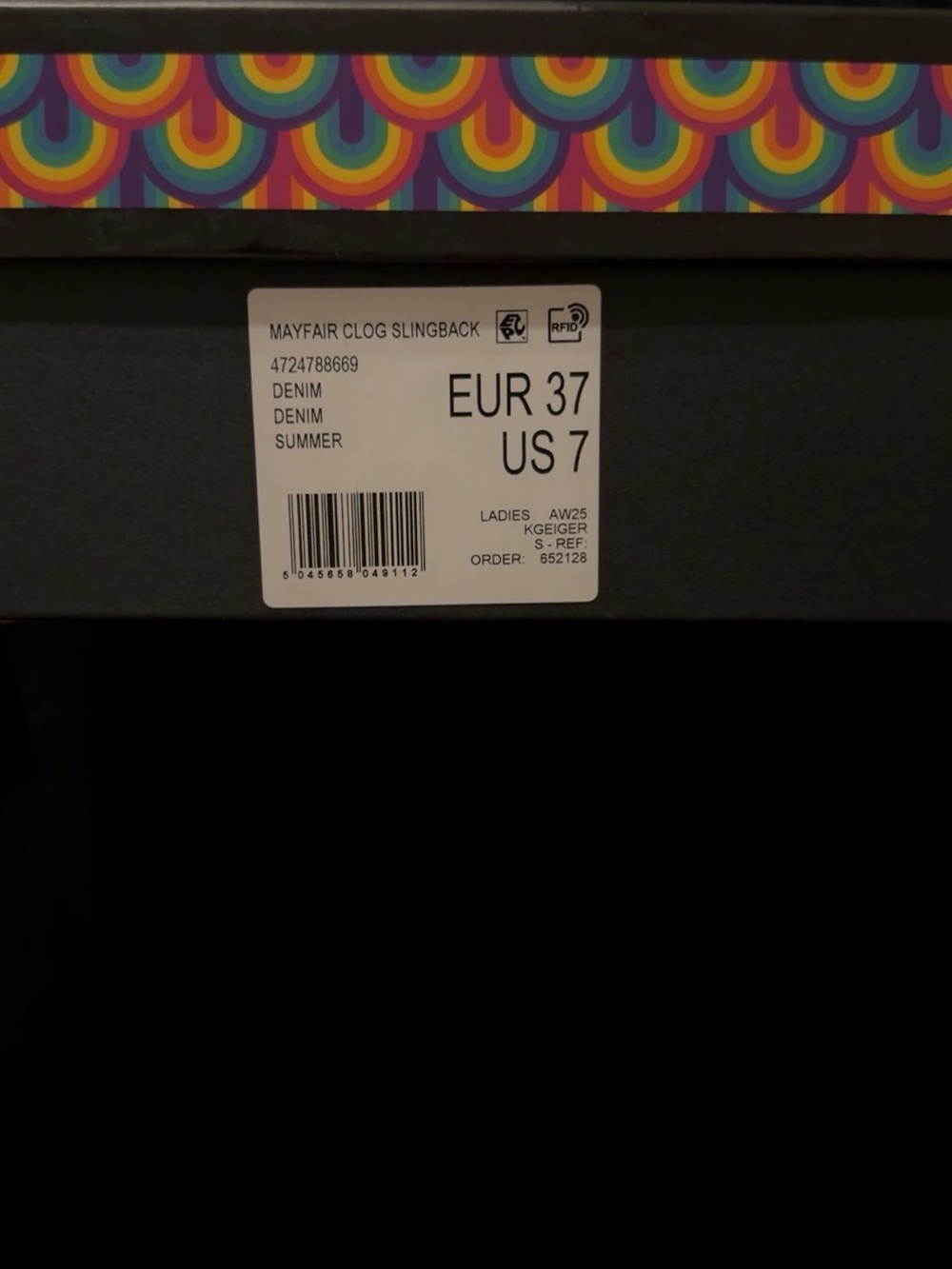 Kurt Geiger Denim Studded Wooden Clogs with Gold Accents and Matching Purse - Picture 7 of 7